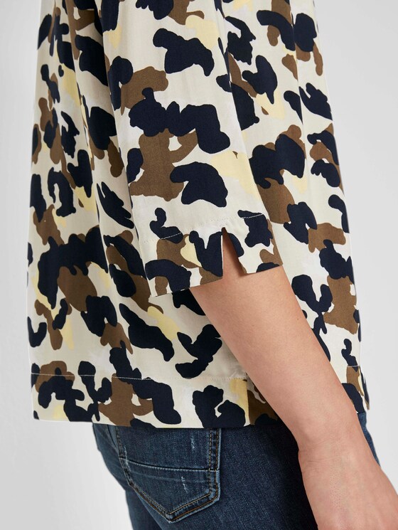 Bluse mit 3/4-Arm - Frauen - khaki yellow camouflage design Bluse mit 3/4-Arm - Frauen - khaki yellow camouflage design - 10 - TOM TAILOR