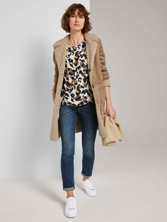 Bluse mit 3/4-Arm - Frauen - khaki yellow camouflage design Bluse mit 3/4-Arm - Frauen - khaki yellow camouflage design - 3 - TOM TAILOR
