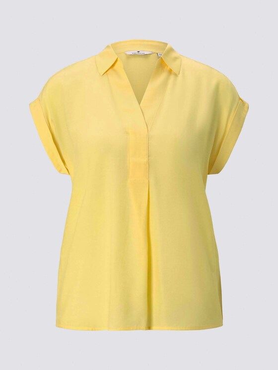 Blusenshirt mit Henley-Kragen - Frauen - honey popcorn Blusenshirt mit Henley-Kragen - Frauen - honey popcorn - 7 - TOM TAILOR