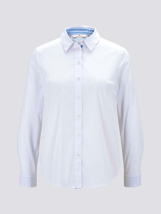 Henley-Bluse mit Faltendetail - Frauen - White Henley-Bluse mit Faltendetail - Frauen - White - 7 - TOM TAILOR