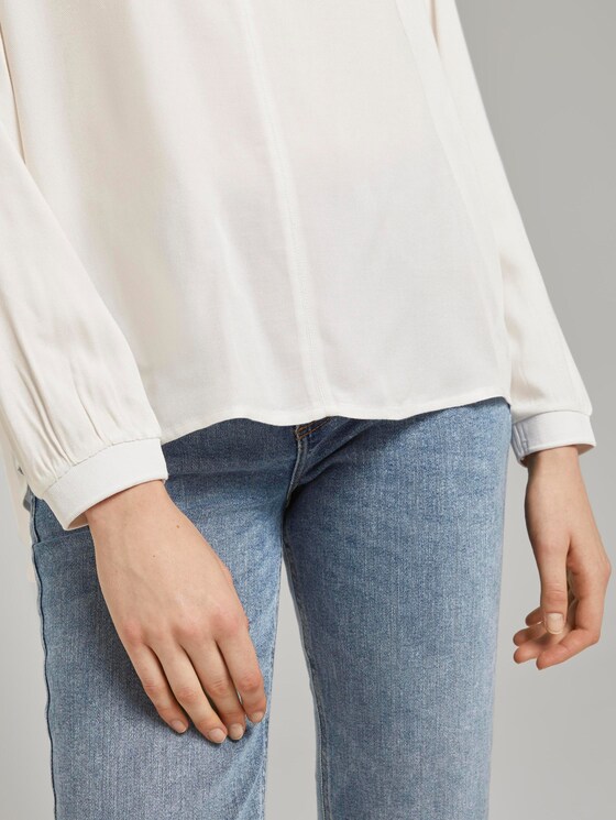 Bluse mit Kapuze - Frauen - White Bluse mit Kapuze - Frauen - White - 10 - TOM TAILOR
