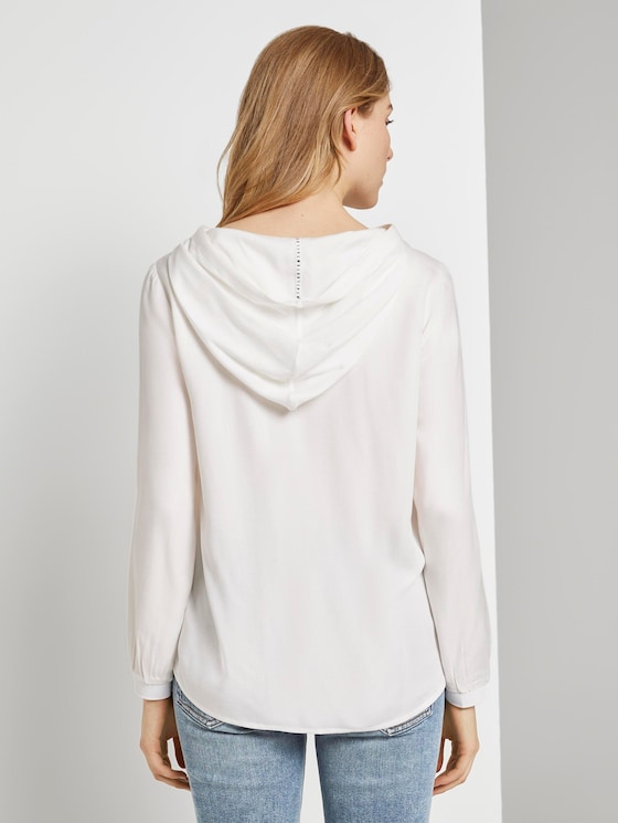 Bluse mit Kapuze - Frauen - White Bluse mit Kapuze - Frauen - White - 2 - TOM TAILOR