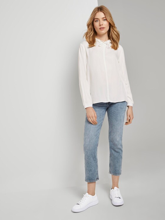 Bluse mit Kapuze - Frauen - White Bluse mit Kapuze - Frauen - White - 3 - TOM TAILOR