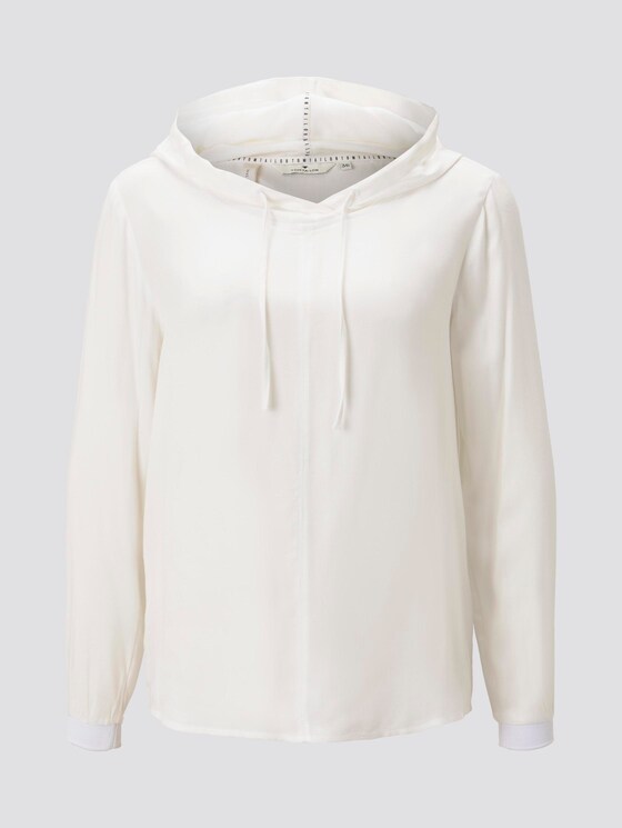 Bluse mit Kapuze - Frauen - White Bluse mit Kapuze - Frauen - White - 7 - TOM TAILOR