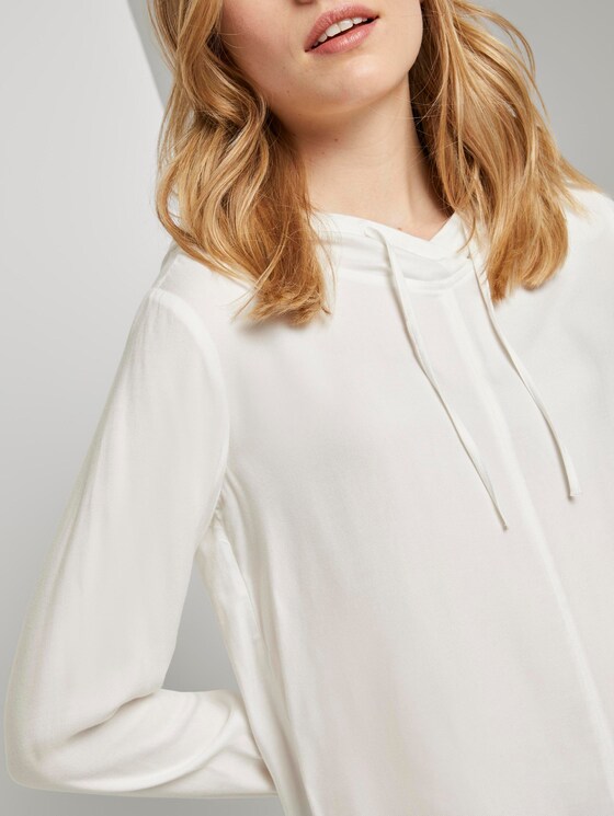 Bluse mit Kapuze - Frauen - White Bluse mit Kapuze - Frauen - White - 9 - TOM TAILOR