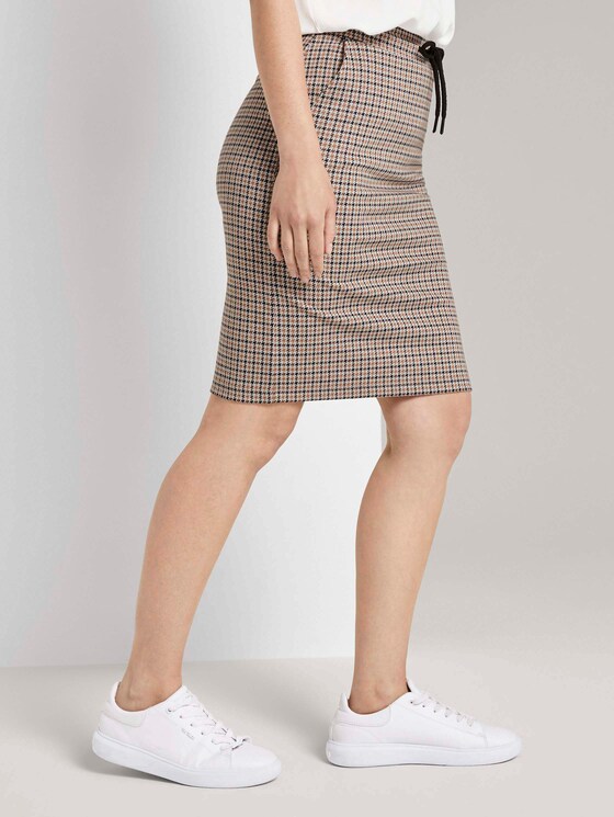 Checked jersey skirt - Women - camel small check Checked jersey skirt - Women - camel small check - 11 - TOM TAILOR