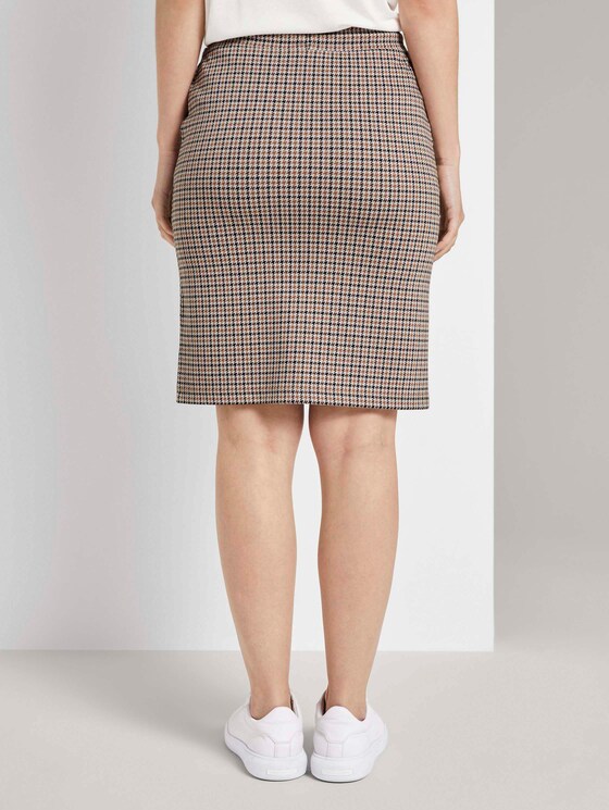 Checked jersey skirt - Women - camel small check Checked jersey skirt - Women - camel small check - 2 - TOM TAILOR