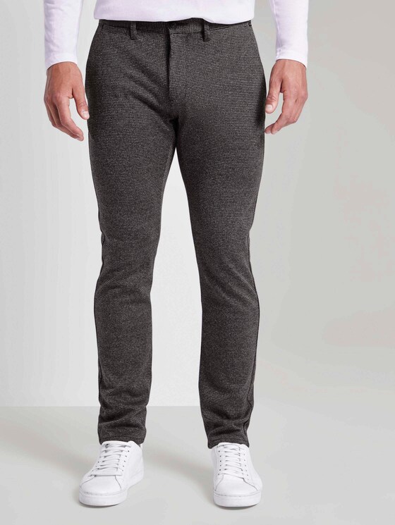 Travis Slim Hose im Hahnentrittmuster - Männer - grey houndstooth Travis Slim Hose im Hahnentrittmuster - Männer - grey houndstooth - 1 - TOM TAILOR