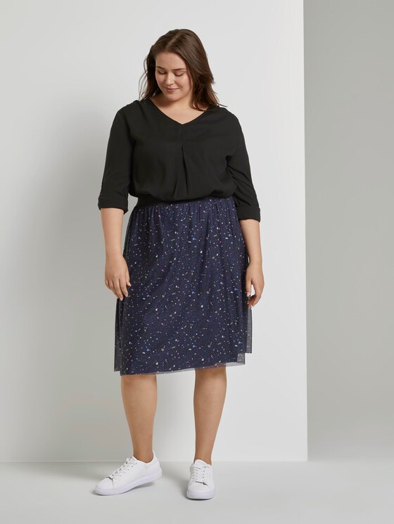 Turn-Up Bluse mit Faltendetails - Frauen - Deep Black Turn-Up Bluse mit Faltendetails - Frauen - Deep Black - 3 - My True Me