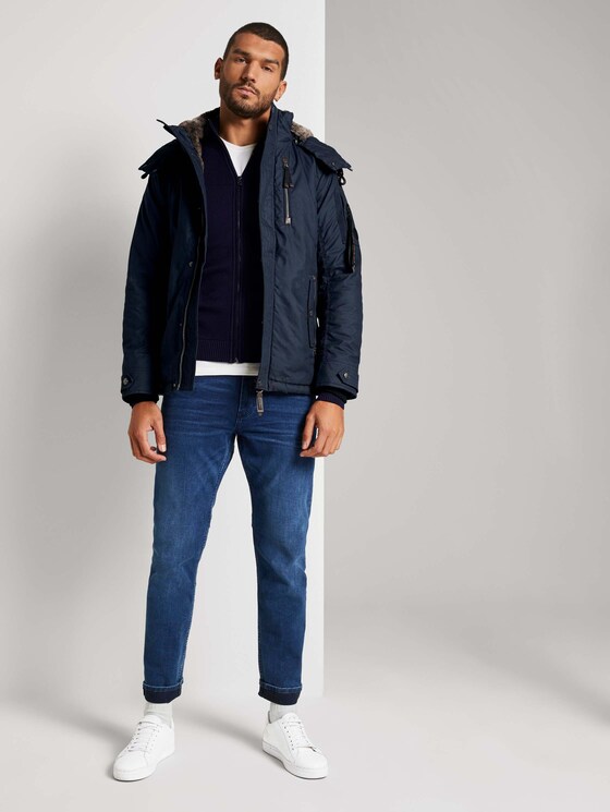 Strickjacke mit Stehkragen - Männer - Dark Blue Strickjacke mit Stehkragen - Männer - Dark Blue - 3 - TOM TAILOR