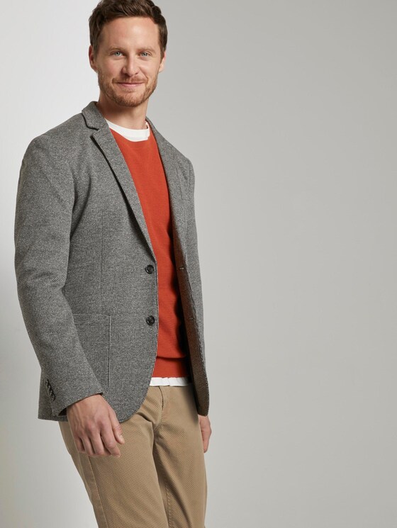 Jersey Sakko mit feinem Hahnentrittmuster - Männer - grey houndstooth Jersey Sakko mit feinem Hahnentrittmuster - Männer - grey houndstooth - 5 - TOM TAILOR