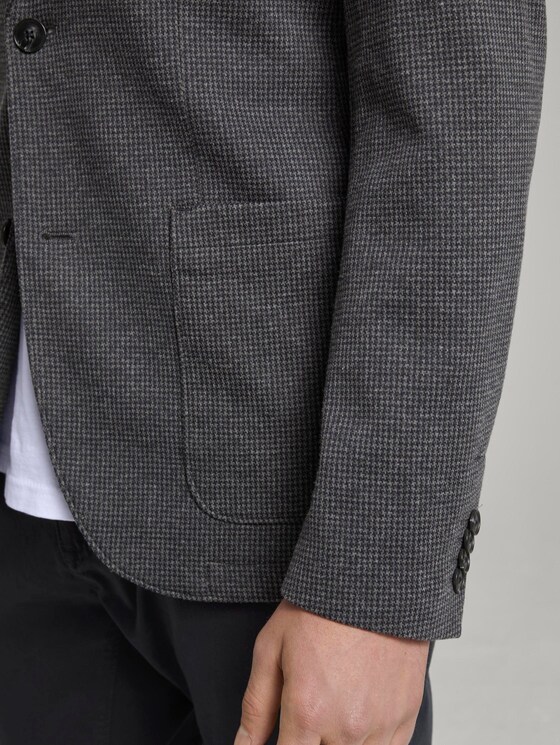 Jersey Sakko mit feinem Hahnentrittmuster - Männer - navy houndstooth Jersey Sakko mit feinem Hahnentrittmuster - Männer - navy houndstooth - 10 - TOM TAILOR