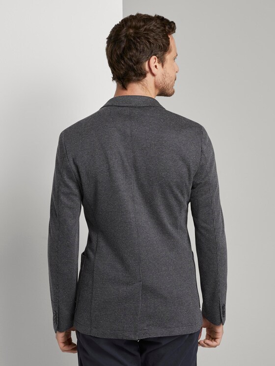 Jersey Sakko mit feinem Hahnentrittmuster - Männer - navy houndstooth Jersey Sakko mit feinem Hahnentrittmuster - Männer - navy houndstooth - 2 - TOM TAILOR