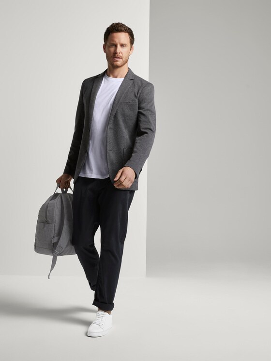 Jersey Sakko mit feinem Hahnentrittmuster - Männer - navy houndstooth Jersey Sakko mit feinem Hahnentrittmuster - Männer - navy houndstooth - 3 - TOM TAILOR