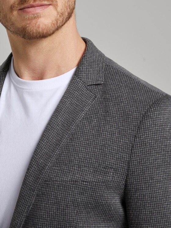Jersey Sakko mit feinem Hahnentrittmuster - Männer - navy houndstooth Jersey Sakko mit feinem Hahnentrittmuster - Männer - navy houndstooth - 9 - TOM TAILOR