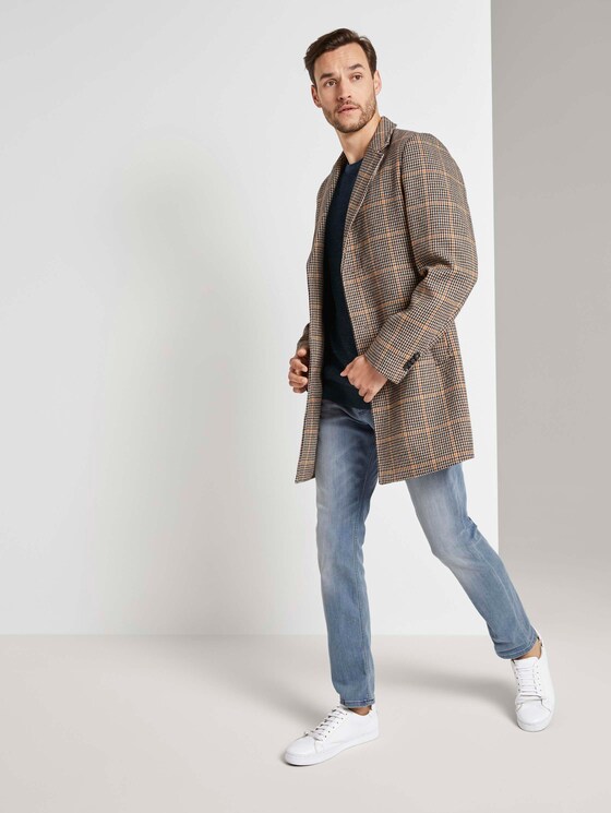Strukturierter Pullover mit Seiteneinsätzen - Männer - navy grey plated Strukturierter Pullover mit Seiteneinsätzen - Männer - navy grey plated - 3 - TOM TAILOR