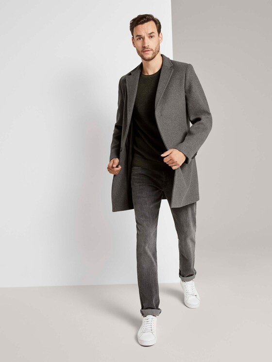Strukturierter Pullover mit Seiteneinsätzen - Männer - olive navy plated Strukturierter Pullover mit Seiteneinsätzen - Männer - olive navy plated - 3 - TOM TAILOR