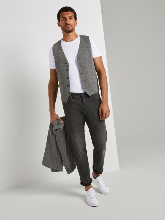 Anzugweste mit Hahnentrittmuster - Männer - grey houndstooth Anzugweste mit Hahnentrittmuster - Männer - grey houndstooth - 3 - TOM TAILOR