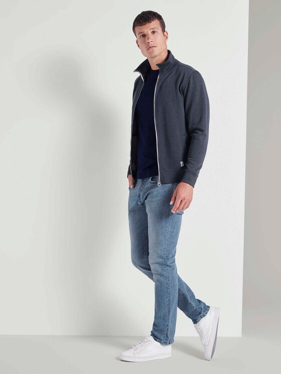 Fein gemustertes T-Shirt mit Brusttasche - Männer - Dark Blue Fein gemustertes T-Shirt mit Brusttasche - Männer - Dark Blue - 3 - TOM TAILOR