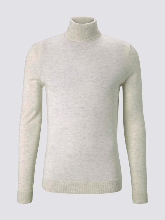 Rollkragenpullover aus Merinowolle - Männer - Light Medium Grey Melange Rollkragenpullover aus Merinowolle - Männer - Light Medium Grey Melange - 7 - TOM TAILOR