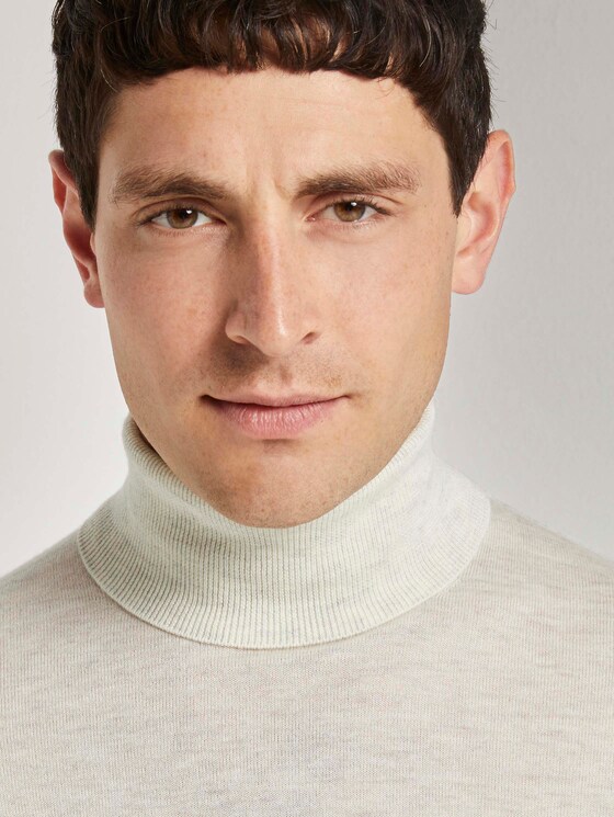 Rollkragenpullover aus Merinowolle - Männer - Light Medium Grey Melange Rollkragenpullover aus Merinowolle - Männer - Light Medium Grey Melange - 9 - TOM TAILOR