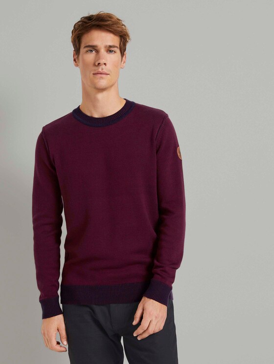 Melierter Strickpullover - Männer - Gipsy Purple Melierter Strickpullover - Männer - Gipsy Purple - 1 - TOM TAILOR