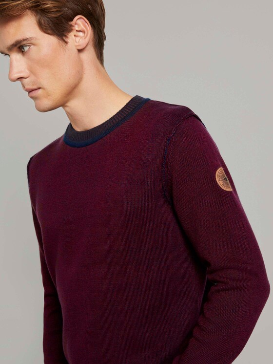 Melierter Strickpullover - Männer - Gipsy Purple Melierter Strickpullover - Männer - Gipsy Purple - 9 - TOM TAILOR