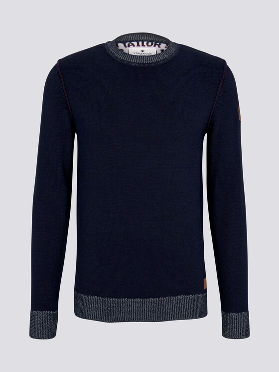 Melierter Strickpullover - Männer - blue Melierter Strickpullover - Männer - blue - 7 - TOM TAILOR