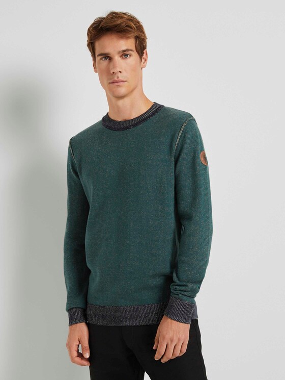 Melierter Strickpullover - Männer - Stroke Green Melierter Strickpullover - Männer - Stroke Green - 1 - TOM TAILOR