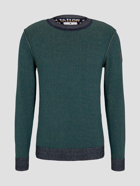 Melierter Strickpullover - Männer - Stroke Green Melierter Strickpullover - Männer - Stroke Green - 7 - TOM TAILOR