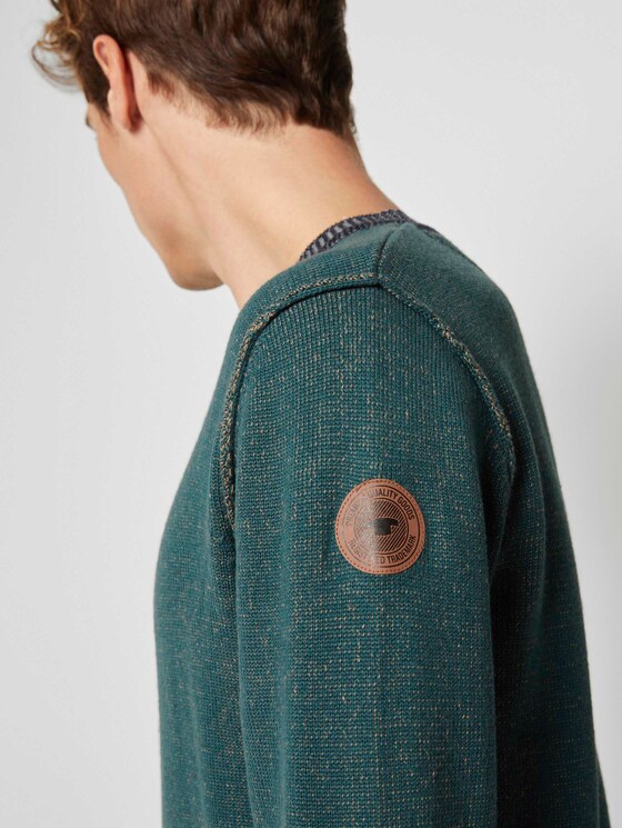 Melierter Strickpullover - Männer - Stroke Green Melierter Strickpullover - Männer - Stroke Green - 9 - TOM TAILOR