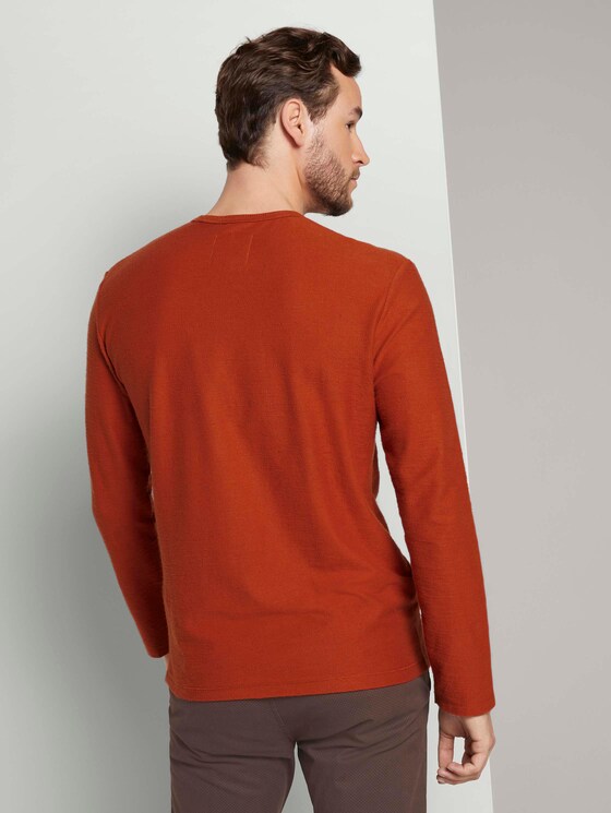 Langarmshirt mit Logo-Print - Männer - Ginger Orange Langarmshirt mit Logo-Print - Männer - Ginger Orange - 2 - TOM TAILOR
