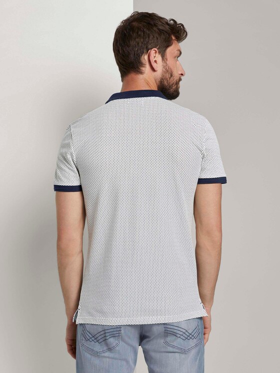 Fein gemustertes Poloshirt - Männer - Off White Fein gemustertes Poloshirt - Männer - Off White - 2 - TOM TAILOR