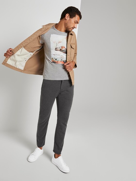 T-Shirt mit Fotoprint - Männer - Light Stone Grey Melange T-Shirt mit Fotoprint - Männer - Light Stone Grey Melange - 3 - TOM TAILOR
