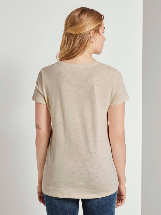 T-Shirt mit kleiner Stickerei - Frauen - soft creme beige T-Shirt mit kleiner Stickerei - Frauen - soft creme beige - 2 - TOM TAILOR Denim