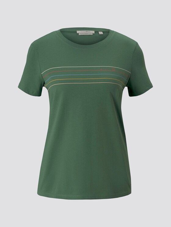 T-Shirt mit Streifenprint - Frauen - vintage green T-Shirt mit Streifenprint - Frauen - vintage green - 7 - TOM TAILOR Denim