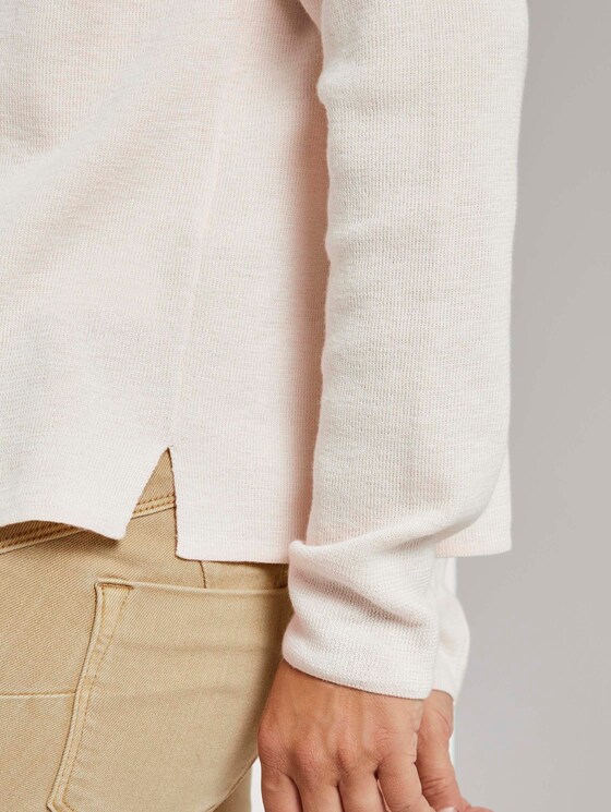 Melierter Cardigan mit Knopfleiste - Frauen - soft creme beige Melierter Cardigan mit Knopfleiste - Frauen - soft creme beige - 9 - TOM TAILOR Denim