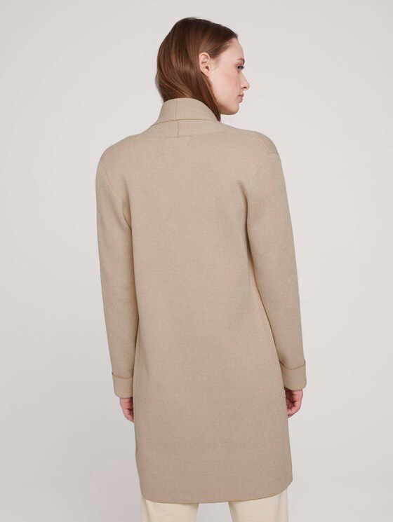 Melierter Cardigan-Mantel - Frauen - creme beige melange Melierter Cardigan-Mantel - Frauen - creme beige melange - 2 - TOM TAILOR Denim