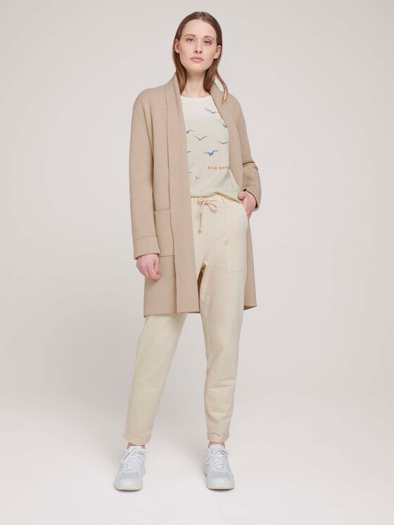 Melierter Cardigan-Mantel - Frauen - creme beige melange Melierter Cardigan-Mantel - Frauen - creme beige melange - 3 - TOM TAILOR Denim