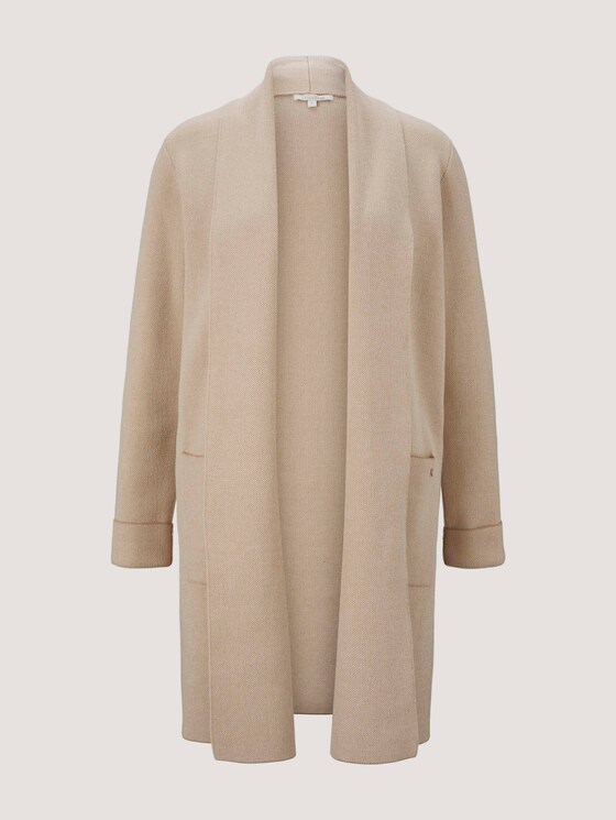 Melierter Cardigan-Mantel - Frauen - creme beige melange Melierter Cardigan-Mantel - Frauen - creme beige melange - 7 - TOM TAILOR Denim