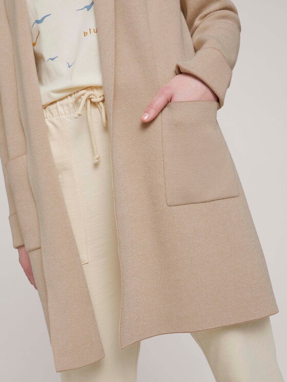Melierter Cardigan-Mantel - Frauen - creme beige melange Melierter Cardigan-Mantel - Frauen - creme beige melange - 9 - TOM TAILOR Denim