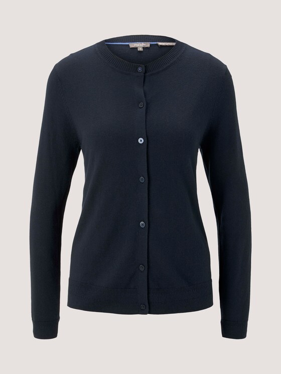 Strickjacke mit Ripp-Detail - Frauen - Sky Captain Blue Strickjacke mit Ripp-Detail - Frauen - Sky Captain Blue - 7 - Mine to five