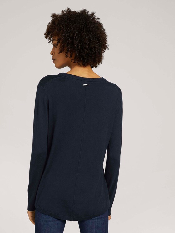 Lockerer Strickpullover - Frauen - Sky Captain Blue Lockerer Strickpullover - Frauen - Sky Captain Blue - 2 - Mine to five