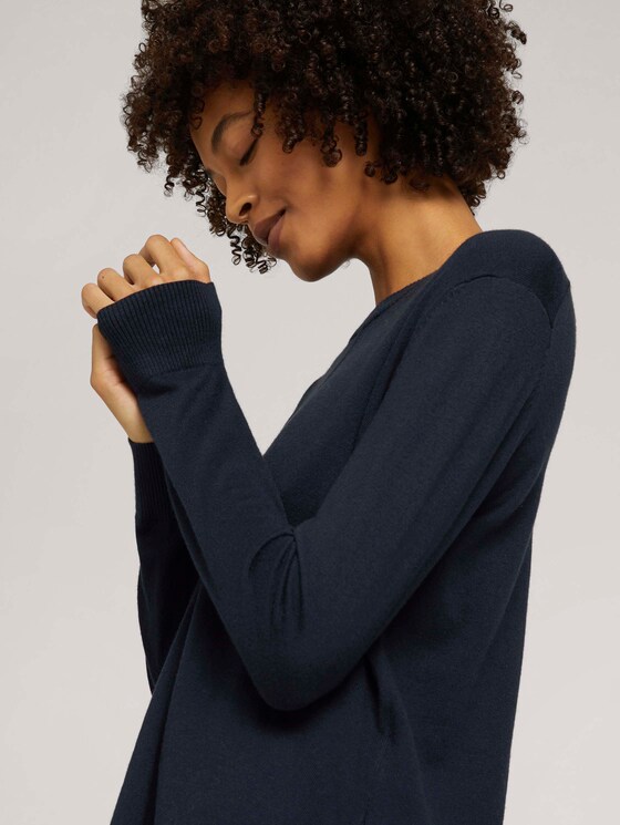 Lockerer Strickpullover - Frauen - Sky Captain Blue Lockerer Strickpullover - Frauen - Sky Captain Blue - 9 - Mine to five