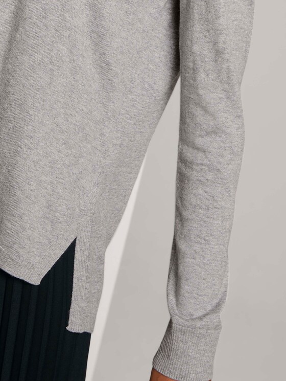 Lockerer Strickpullover - Frauen - soft light grey melange Lockerer Strickpullover - Frauen - soft light grey melange - 10 - Mine to five