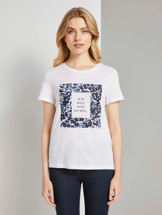 T-Shirt mit Print - Frauen - Whisper White T-Shirt mit Print - Frauen - Whisper White - 1 - TOM TAILOR