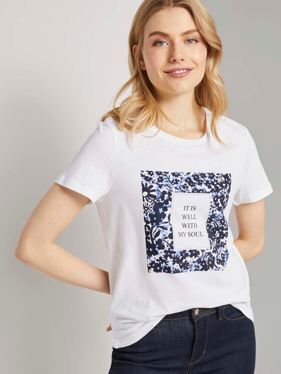 T-Shirt mit Print - Frauen - Whisper White T-Shirt mit Print - Frauen - Whisper White - 5 - TOM TAILOR