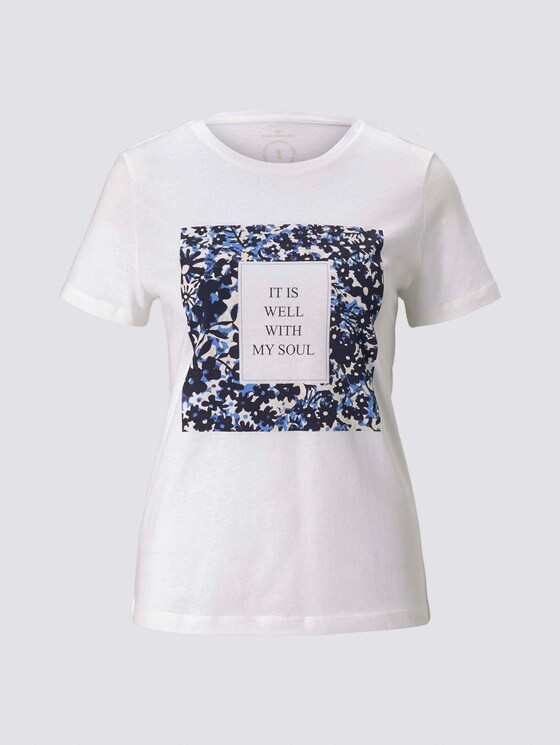 T-Shirt mit Print - Frauen - Whisper White T-Shirt mit Print - Frauen - Whisper White - 7 - TOM TAILOR