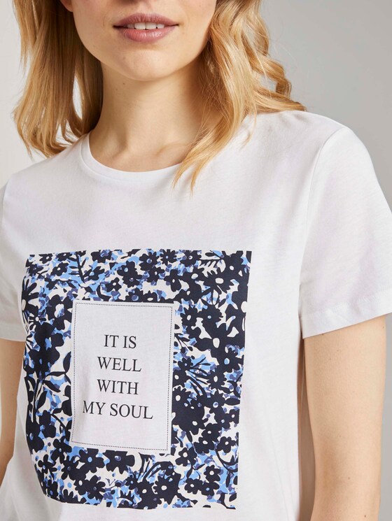 T-Shirt mit Print - Frauen - Whisper White T-Shirt mit Print - Frauen - Whisper White - 9 - TOM TAILOR