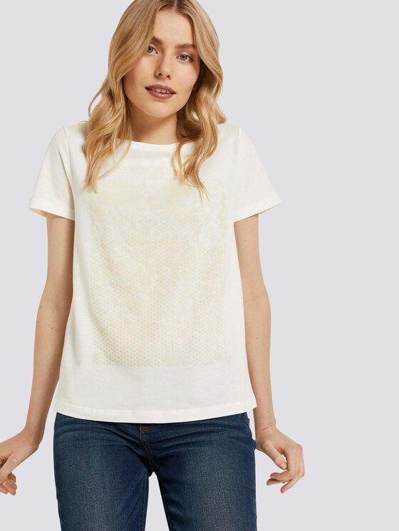 T-Shirt mit Print - Frauen - Dove White T-Shirt mit Print - Frauen - Dove White - 5 - TOM TAILOR